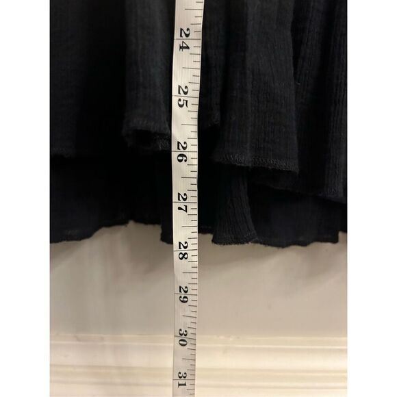 Denim & Supply Y2K Cotton Gauzy Crinkle Fit & Flare shirt sz S Romantic Goth Boh - Picture 8 of 8